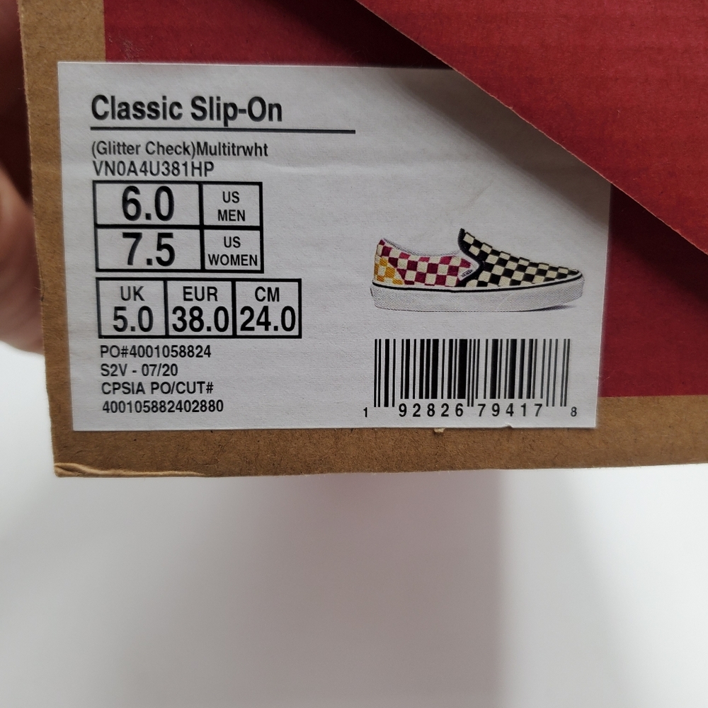 Vans,Glitter Check, classic slip-on. - Picture 2 of 8